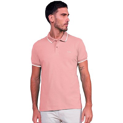 Camisa Polo Colcci Line P24 Rosa Masculino