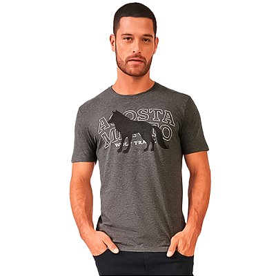 Camiseta Acostamento Wolf Travel VE24 Cinza Masculino