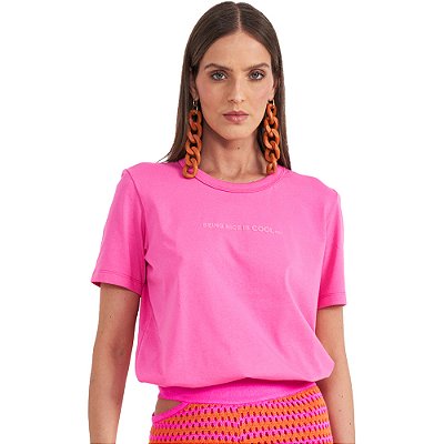 Camiseta Colcci Cool P24 Rosa Feminino