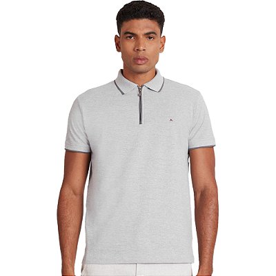 Camisa Polo Aramis Zip VE24 Cinza Masculino
