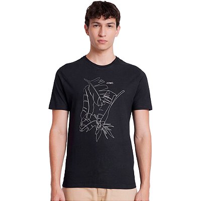 Camiseta Aramis Foliage Outline VE24 Preto Masculino