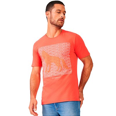 Camiseta Acostamento Letters VE24 Vermelho Masculino