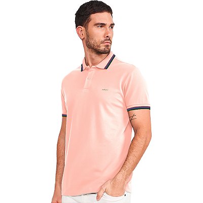 Camisa Polo Colcci Three Lines VE24 Rosa Masculino