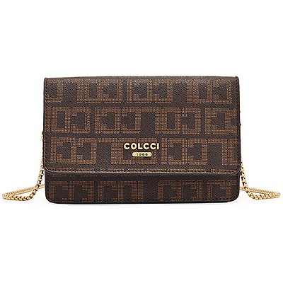 Bolsa Crossbody Colcci Monograma VE24A Marrom Café Feminino