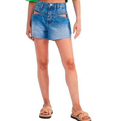 Short Jeans Colcci Joana P24 Azul Feminino