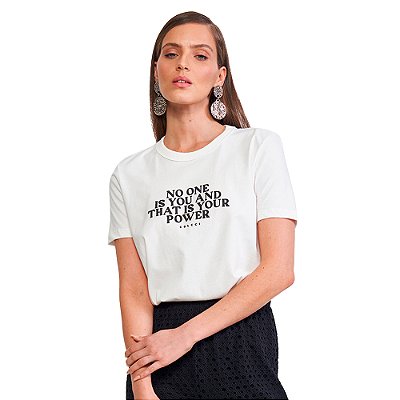 Camiseta Colcci Power VE24 Off White Feminino