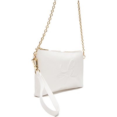 Bolsa Crossbody Lança Perfume Relevo AV24 Branco Feminino