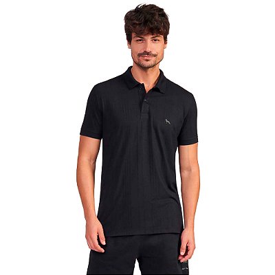 Camisa Polo Acostamento Muscle VE24 Preto Masculino
