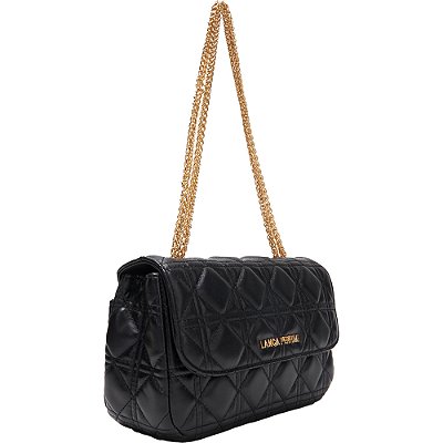 Bolsa Shoulder Lança Perfume Chain AV24 Preto Feminino