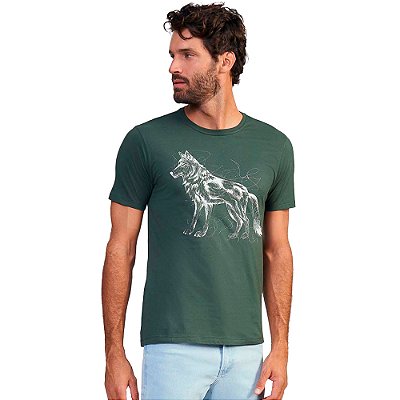 Camiseta Acostamento Wolf VE24 Verde Masculino