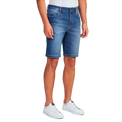 Bermuda Jeans Acostamento High Comfort VE24 Azul Masculino