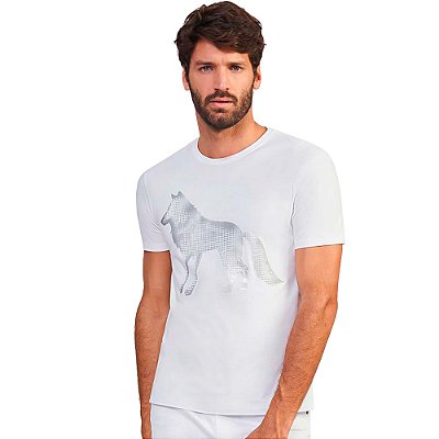 Camiseta Acostamento Wolf Celebration VE24 Branco Masculino