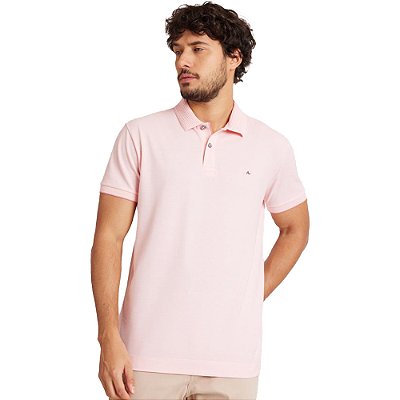 Camisa Polo Aramis Piquet Canelada VE24 Rosa Masculino