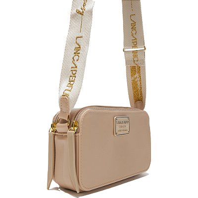 Bolsa Crossbody Easy Lança Perfume Alça AV24 Bege Feminino