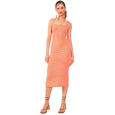 Vestido Colcci Canelado Comfort Slim AV24 Rosa Feminino