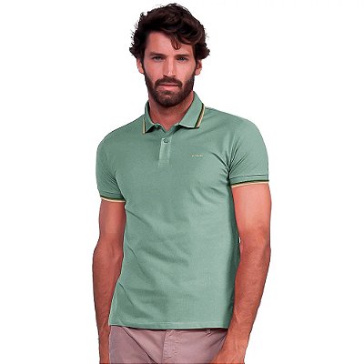 Camisa Polo Colcci Triple Line VE24 Verde Masculino