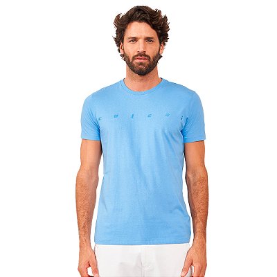 Camiseta Colcci Logo AV24 Azul Masculino