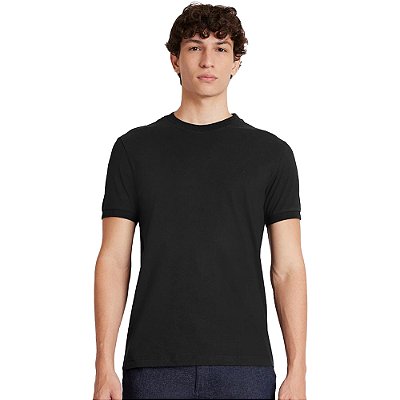 Camiseta Aramis Gola Retilinea VE24 Preto Masculino