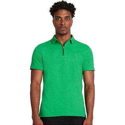 Camisa Polo Aramis Zip VE24 Verde Masculino
