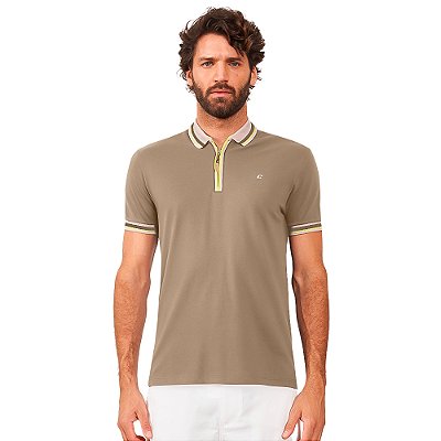 Camisa Polo Colcci Logo AV24 Bege Masculino