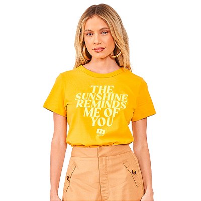 Camiseta Colcci Sunshine AV24 Amarelo Feminino