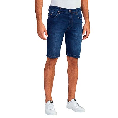 Bermuda Jeans Acostamento Casual VE24 Azul Escuro Masculino