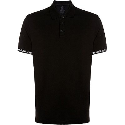 Camisa Polo John John Sky VE24 Preto Masculino