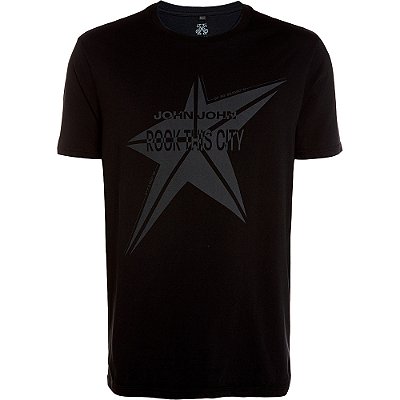 Camiseta John John Star Flag VE24 Preto Masculino