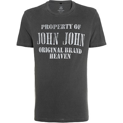 Camiseta John John Property Of Jj VE24 Cinza Masculino