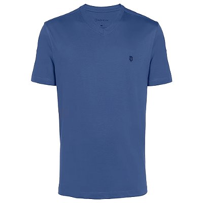 Camiseta Individual Slim Fit VE24 Azul Escuro Masculino