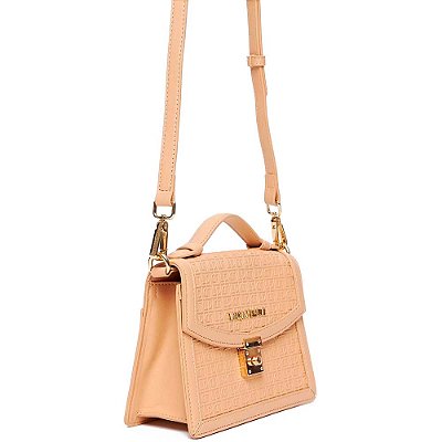 Bolsa Tote Lança Perfume Fecho OU24 Bege Feminino