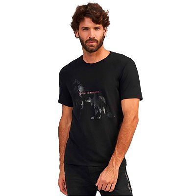 Camiseta Acostamento Black Wolf OU24 Preto Masculino