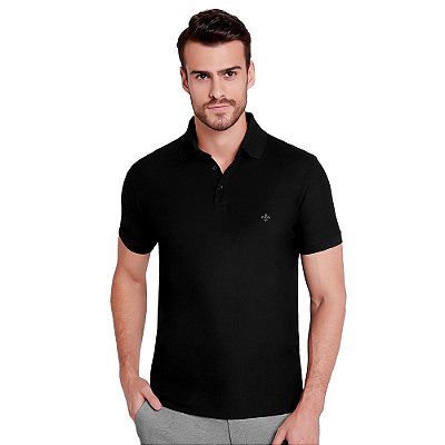 Camisa Polo Dudalina Ultrasoft Pima OU24 Preto Masculino