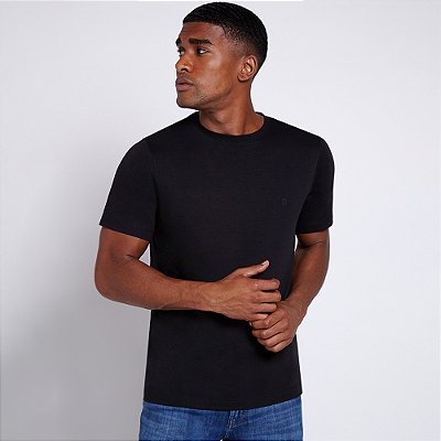 Camiseta Individual Pima Slim IN24 Preto Masculino