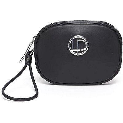 Bolsa Clutch Easy Lança Perfume Letreiro OU24 Preto Feminino