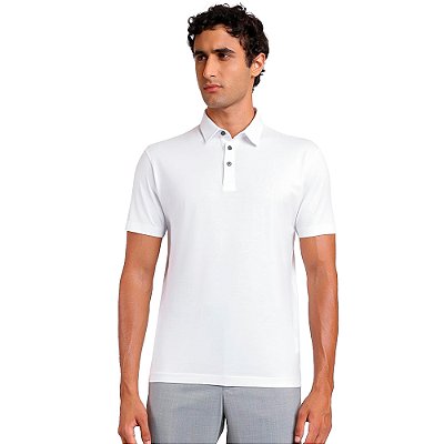 Camisa Polo Aramis Jersey Pima IN24 Branco Masculino
