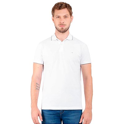 Camisa Polo Aramis 3 Listras IN24 Branco Masculino