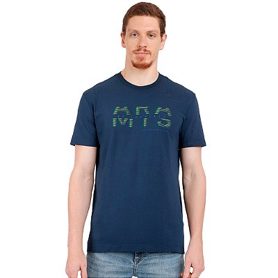Camiseta Aramis Move Lettering Cutted IN24 Marinho Masculino