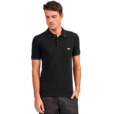 Camisa Polo Acostamento Muscle OU24 Preto Masculino