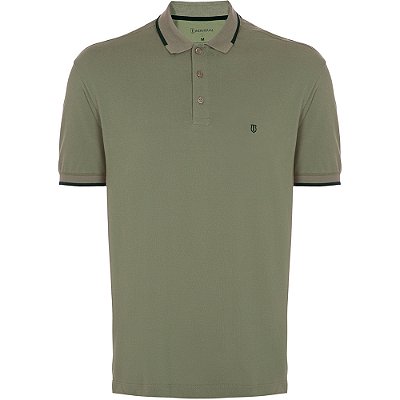 Camisa Polo Individual Regular Friso OU24 Verde Masculino