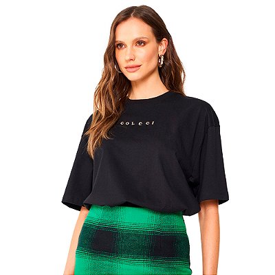 Camiseta Colcci Loose OU24B Preto Feminino