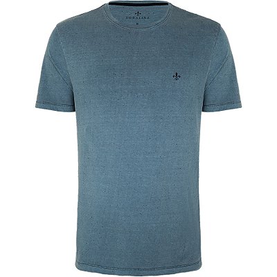 Camiseta Dudalina Botton Ou24 Azul Masculino