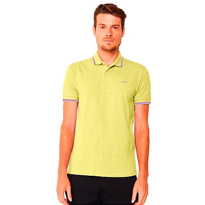Camisa Polo Colcci Double Lines OU24 Amarelo Masculino