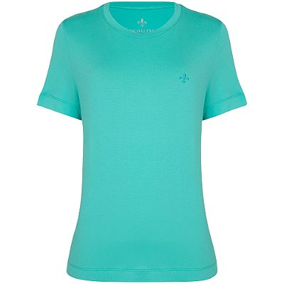 Blusa Dudalina New Essential Ou24 Azul Turquesa Feminino