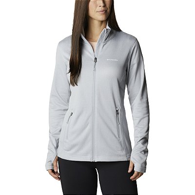 Jaqueta Columbia Park View Grid Cinza Feminino