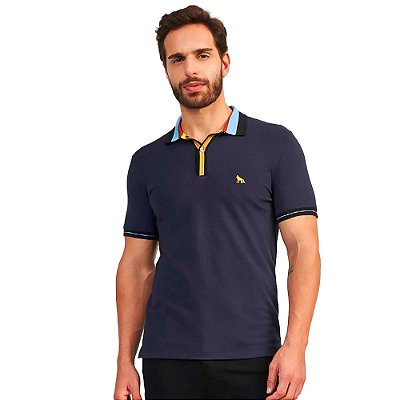 Camisa Polo Acostamento Modern Ou24 Marinho Masculino