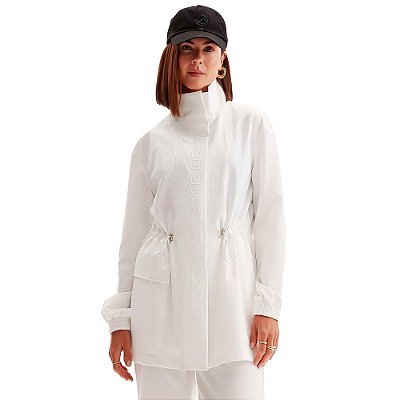 Parka Alongada Easy Lança Perfume Ou24 Off White Feminino
