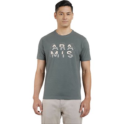 Camiseta Aramis Modern Logo In24 Verde Militar Masculino