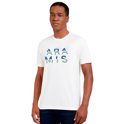 Camiseta Aramis Modern Logo In24 Off White Masculino