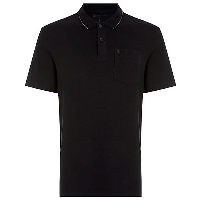 Camisa Polo Individual Basic Com Bolso Ou24 Preto Masculino